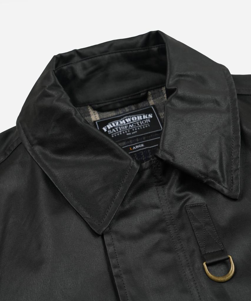 FRIZMWORKS Waxed Cotton Heritage Hunting Jacket _ Black