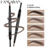 HANDAIYAN 5 -color Automatic Rotating Eyebrow Pencil Not To Smudge The Triangle Double Head Waterproof Eyebrow Pencil