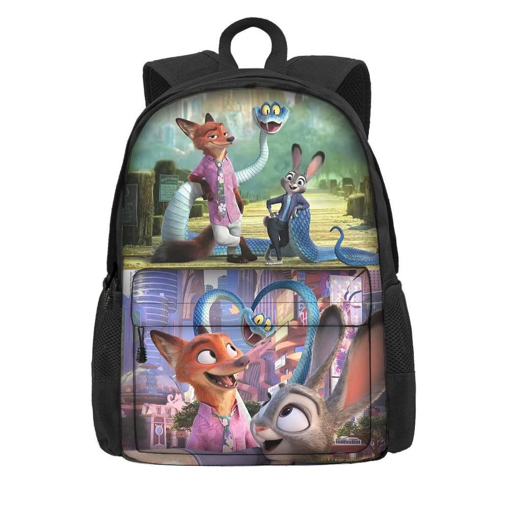 Мультяшный рюкзак на тему «Зверополис 2» для учеников начальной школы, большая вместимость, легкий рюкзак на два плеча