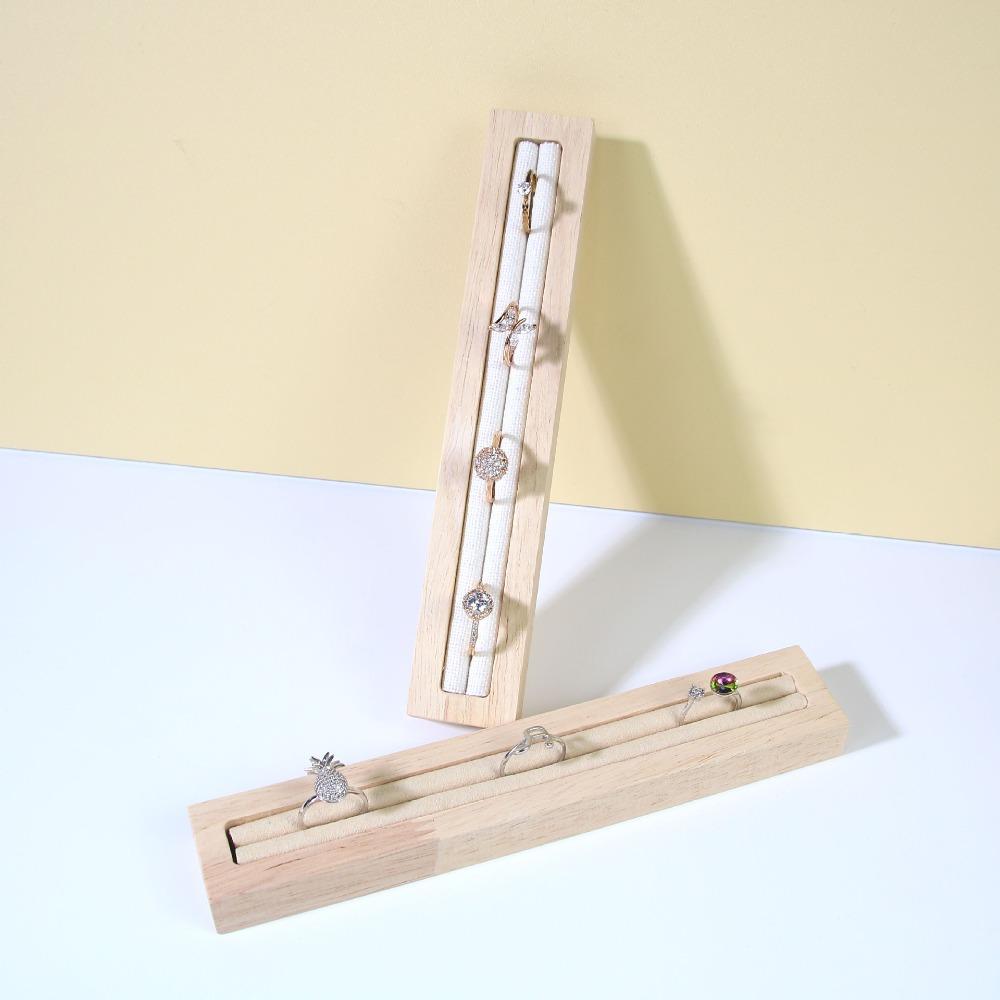 Wooden Ring Display Stand Storage Rack Ring Organizer Jewelry Accessories Ring Holder Crafts DIY