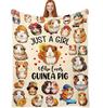 Guinea Pig Blanket Hamster Animal Throw Blankets Plush Cozy Flannel Ultra Soft Fuzzy Funny Party Blanket Gifts for Girls Women