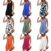 Polyester Splicing Aline Mini Dress With Twist Knot For Summer Beach Vacation Wear
