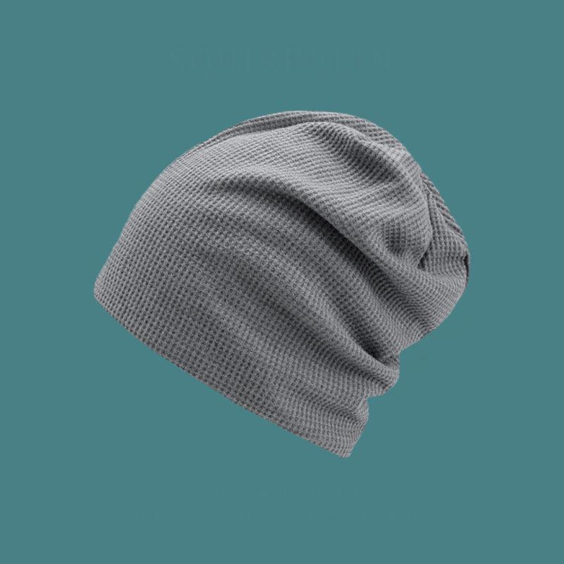 Black Hat Women's Knitted Pile Cap Baotou New Fashion Spring and Autumn Annals