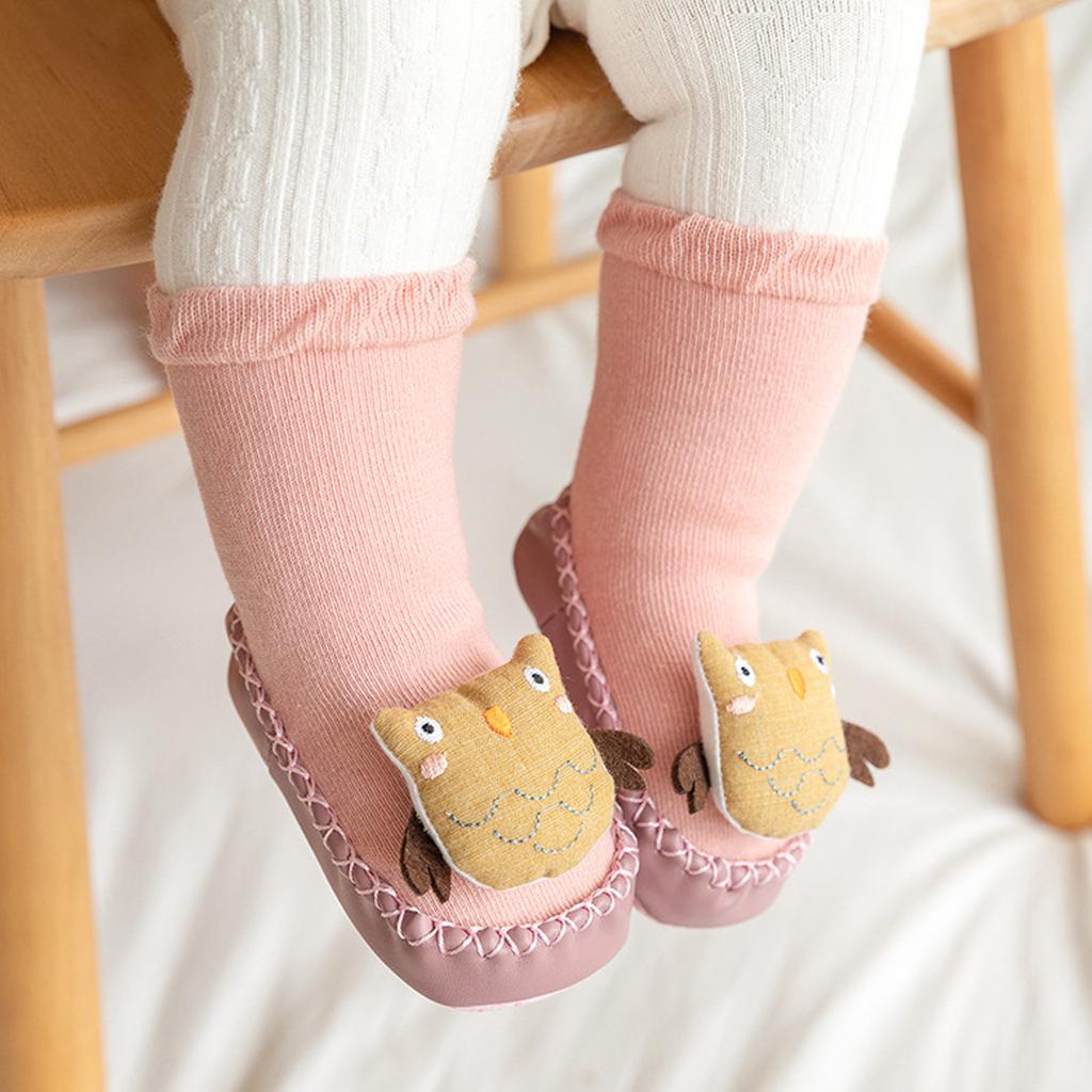 Newborn Baby Cartoon Newborn Baby Girls Boys Anti-Slip Socks Slipper Shoes Boots
