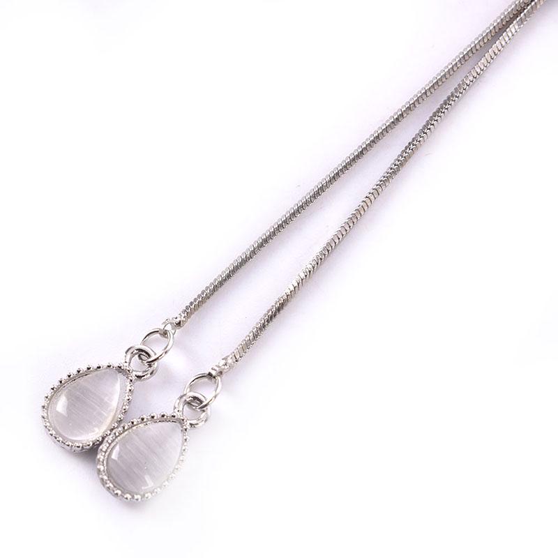 Opal Butterfly Chain Sweater Long Necklace Pendants Gift For Girl Jewelry