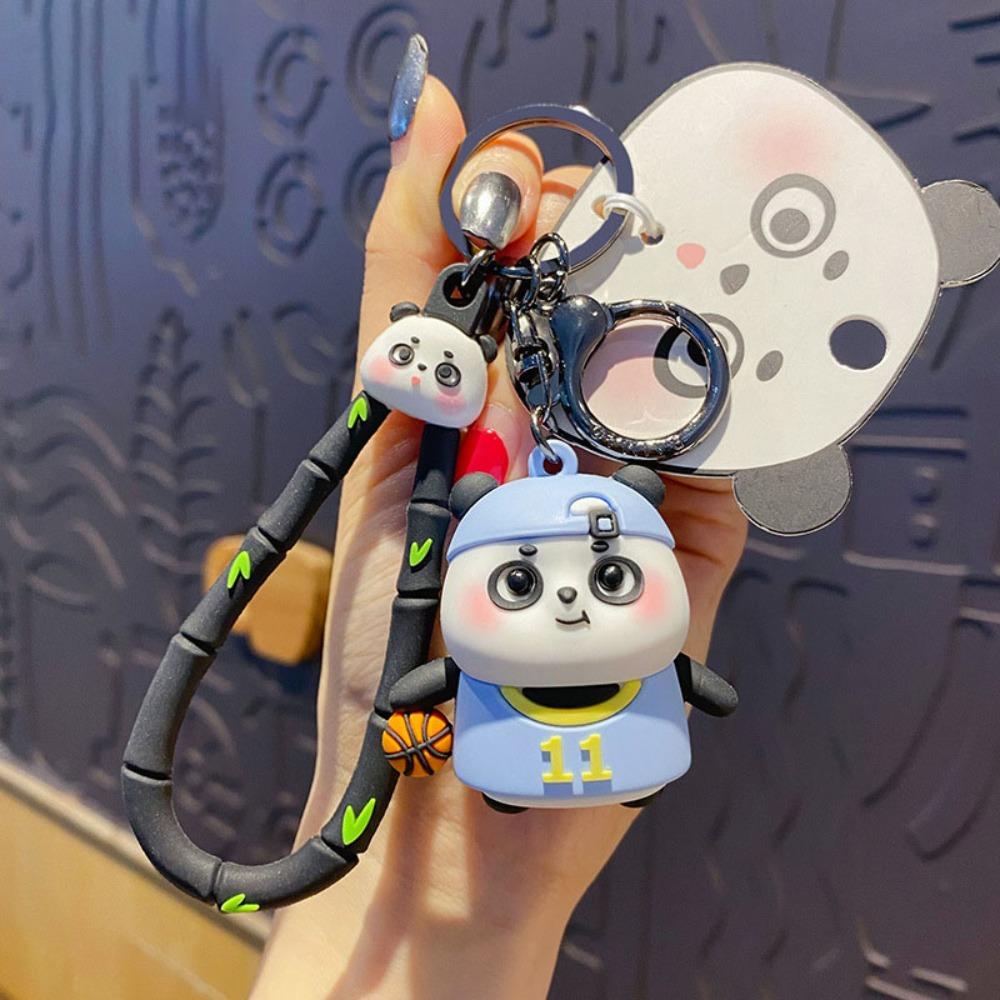 Аниме Панда Автомобильный Брелок Мультяшный Подвеска для Сумки Мини Кукла Панда Брелок Девочка