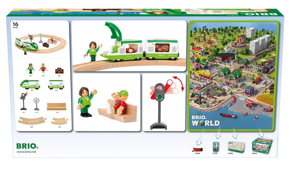BRIO Train Starter Set 33847, for Ages 3 and Up. [Toy, Wooden Toy, Wooden Rail, Rail Set, Gift (Birthday/Christmas)]