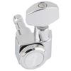 Fender Locking Staggered Tuning Polished Set of 6 Strat/Tele Machines, Left-Handed, Chrome,