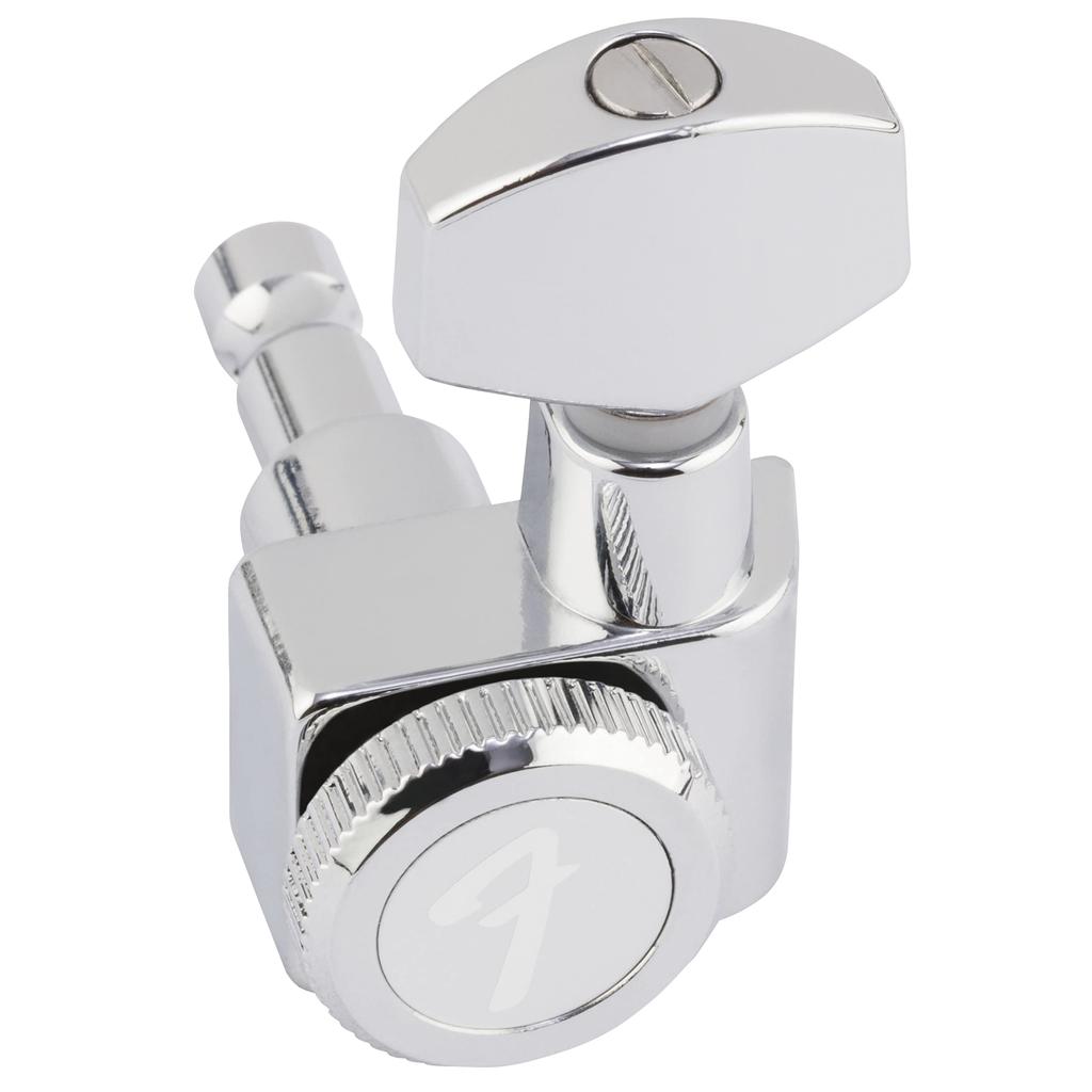 Fender Locking Staggered Tuning Polished Set of 6 Strat/Tele Machines, Left-Handed, Chrome,