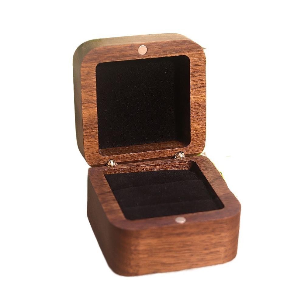 Luxury Rings Bearer Box Square Rings Display Case Portable Jewelry Organizer Gifts