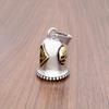 Punk 316L Stainless Steel Silver Color Gold Plated One Percent 1% er Skull Biker Bell Pendant Motorcycle Jewelry