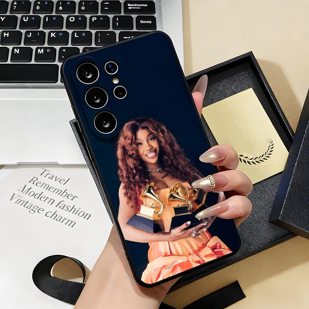 Singer SZA Lana Phone Case For Samsung S26 S25 S24 FE S23 S22 S21 Plus S20 Ultra Note20Ultra Black Soft Shell