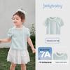 Детская футболка с коротким рукавом и французским кружевным воротником JELLYBABY для девочек