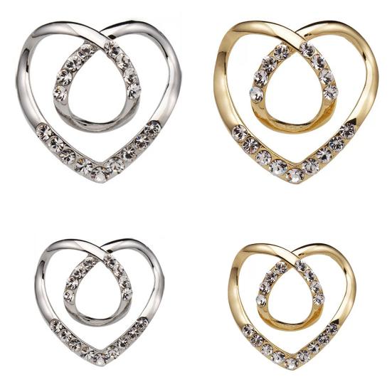 Угловая пряжка для одежды, декоративный аксессуар в форме сердца, милый долговечный зажим для кардигана