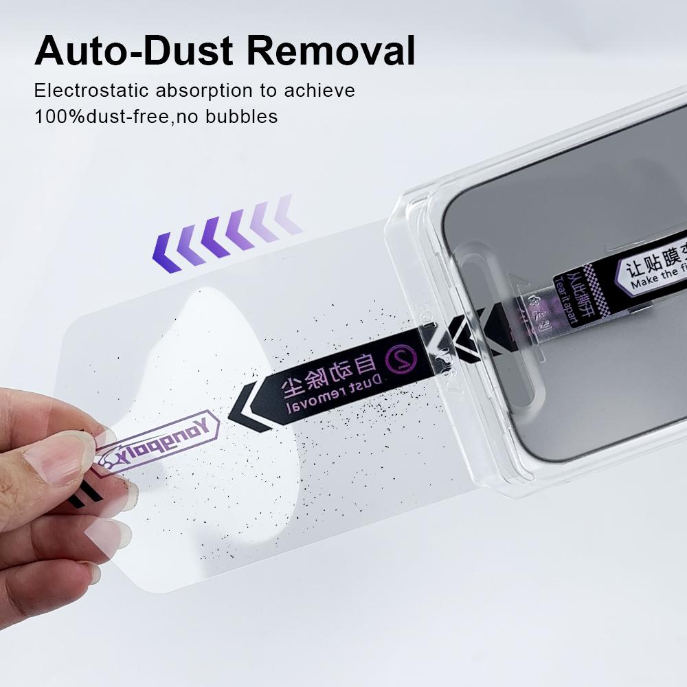 YONGPOLY For iPhone 12/12 Pro Privacy Screen Protector Full Cover Tempered Glass Film with Dust-Free Alignment Kit