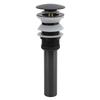 Push Bounce Drain Stopper Matte Black Sink Drain Strainer Basin Sink Drainer  Bathroom Sink