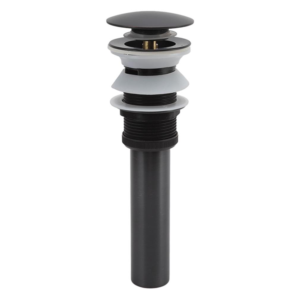Push Bounce Drain Stopper Matte Black Sink Drain Strainer Basin Sink Drainer Bathroom Sink
