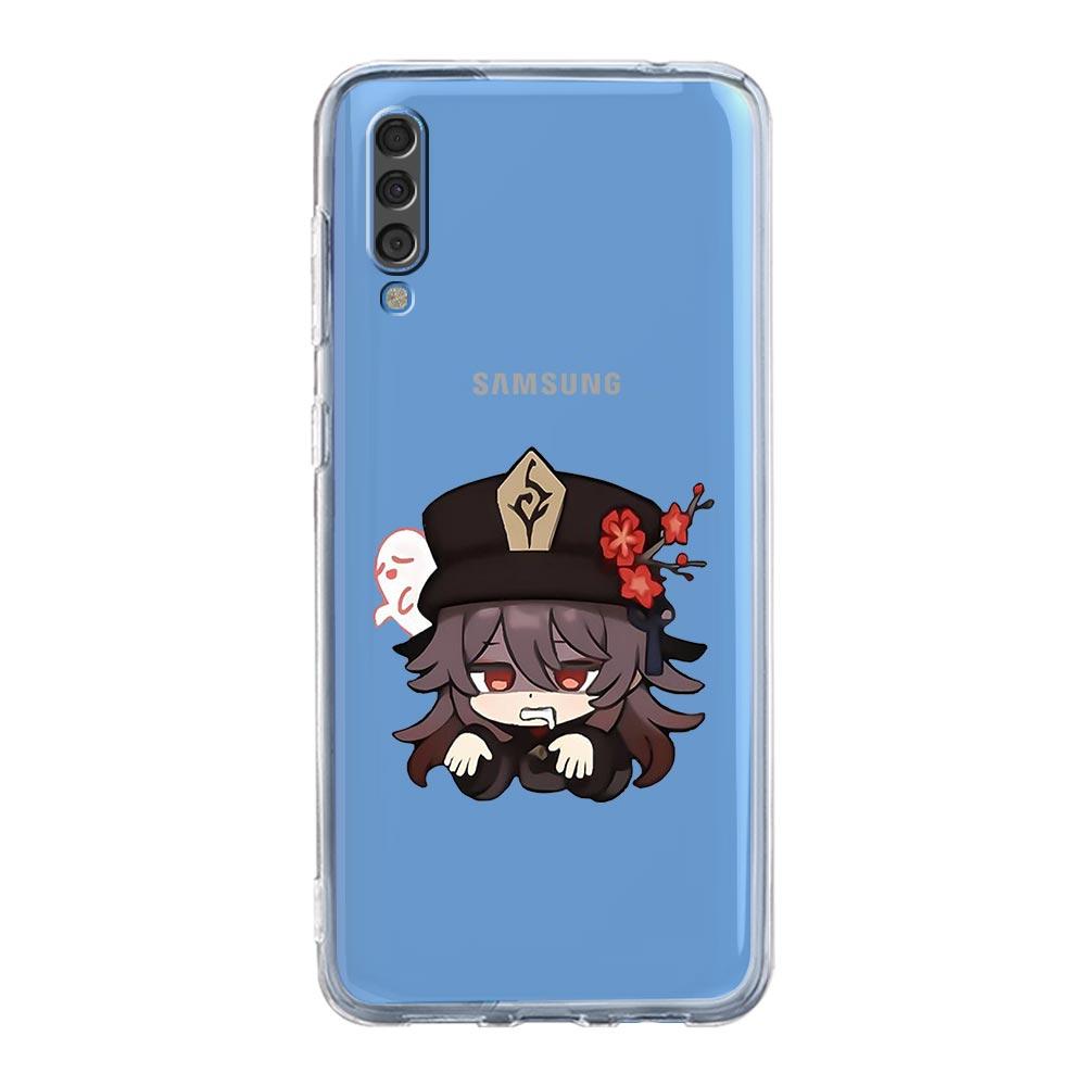 Phone Case For Samsung A14 5G A12 A22 A32 A34 A42 A52 A54 A50 A70 A72 A40 A20E A10S A20S A02S A04S Kawaii Cartoon Genshin Impact
