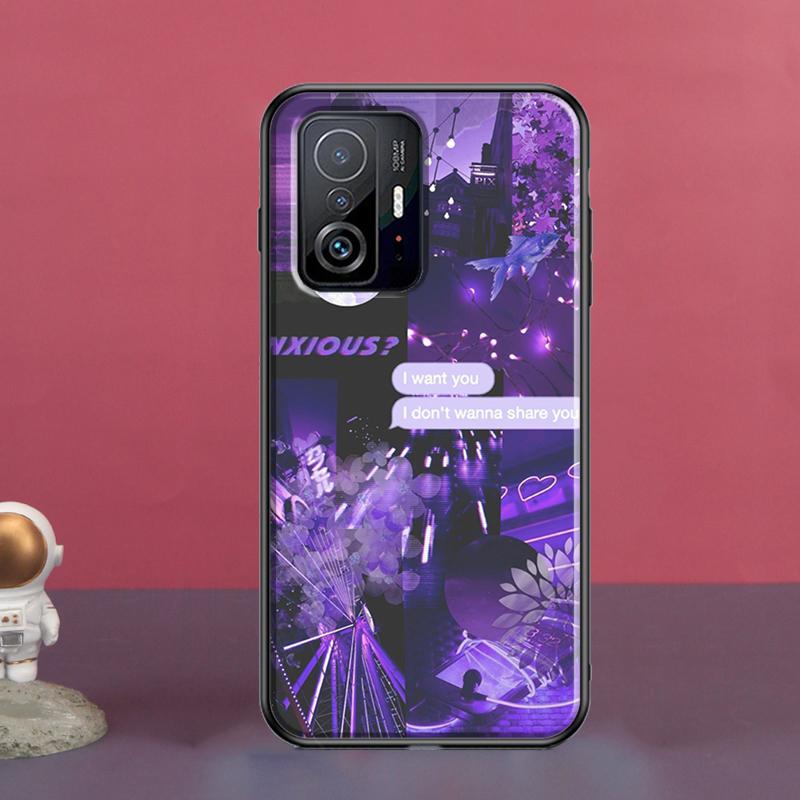 Фиолетовый эстетический чехол для POCO X5 X3 F5 Pro X4 F4 GT M5s C40 F3 для Xiaomi 13 Lite 12 11T 12T Pro 12X