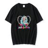 Retro Men's and Women's T-shirt Y2k Harajuku Extra Large T-shirt Beautiful Gothic Punk Overcoming Short Sleeve Print Pattern