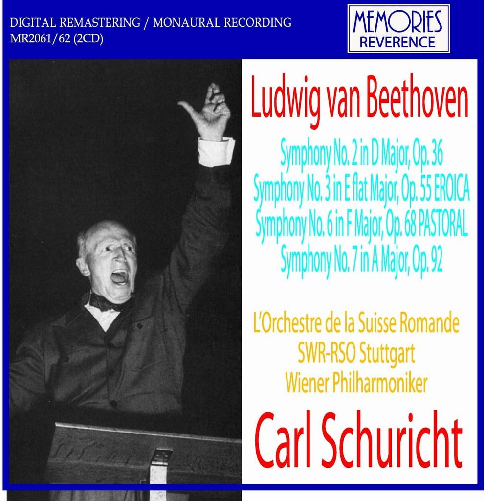 CD KARL SCHURICHT; BEETHOVEN - Karl Schuricht Beethoven Rare Recor MR206162 Non Japan ObiClassical Used