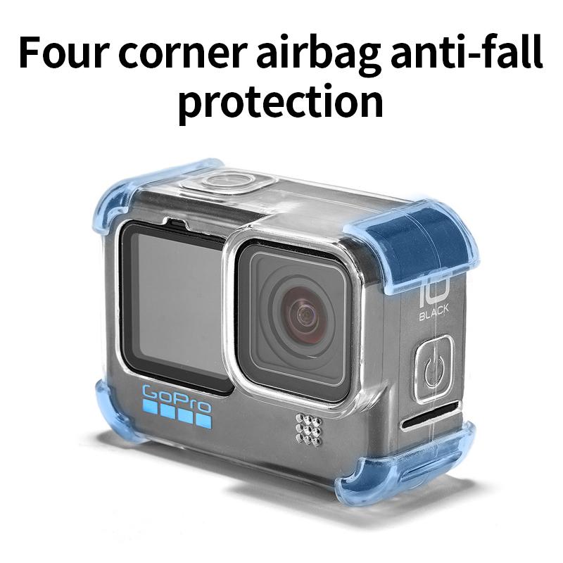 Suitable for GoPro 9/10/11/12 White Transparent Silicone Case with Lanyard To Protect the Camera from Scratches