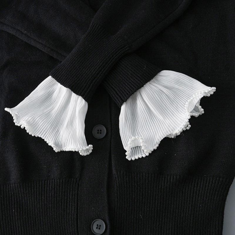 Фея наручные манжеты для рубашек Свитер Кружева с накладными рукавами Орнамент Расклешенные оборками Расклешенные рукава Накладные манжеты на запястьях