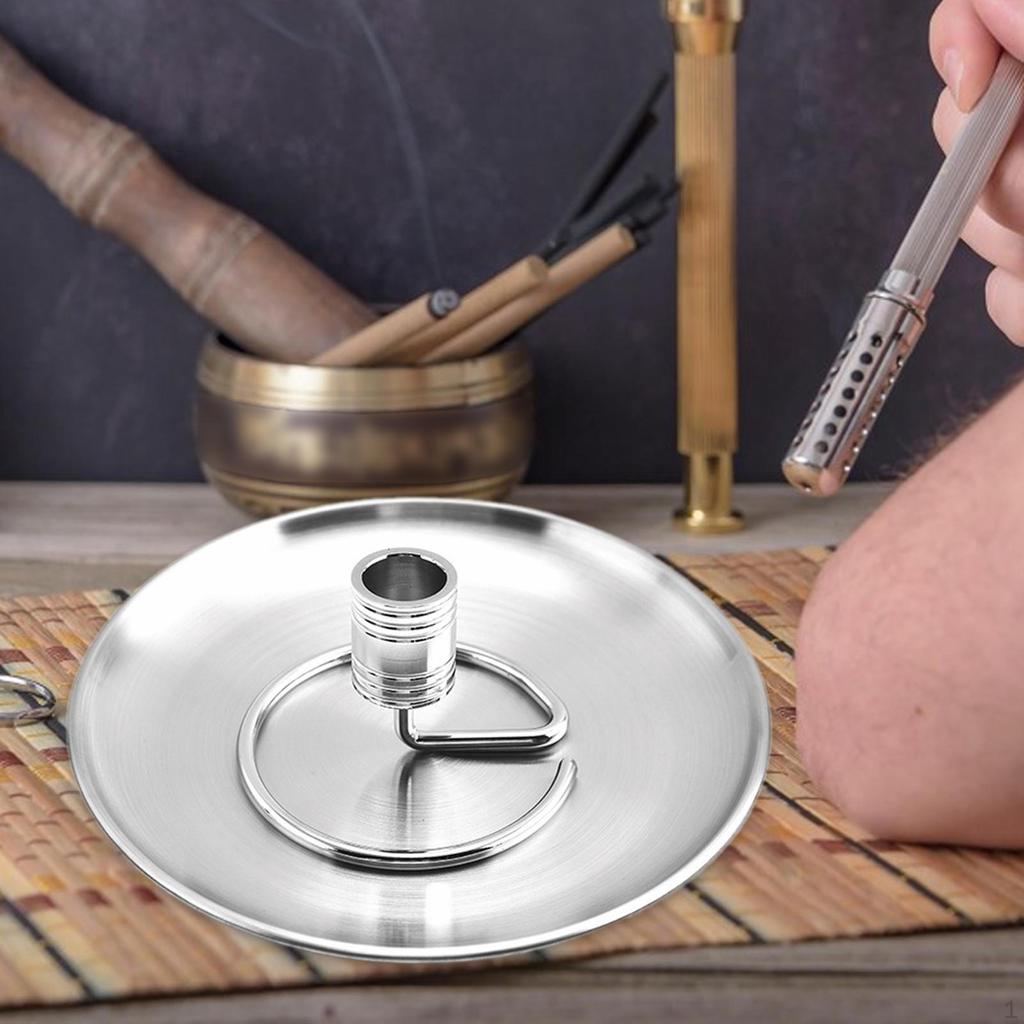 Burner Coil Holder Moxibustion Seat with Base Desk Desktop Decor Wormwood Roll