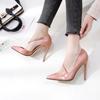 2019 Newest Women Shoes High Heels Sexy Pointed Toe Slip-on Wedding Office Patent Leather Handmade Plus Size Shoes for Wedding
