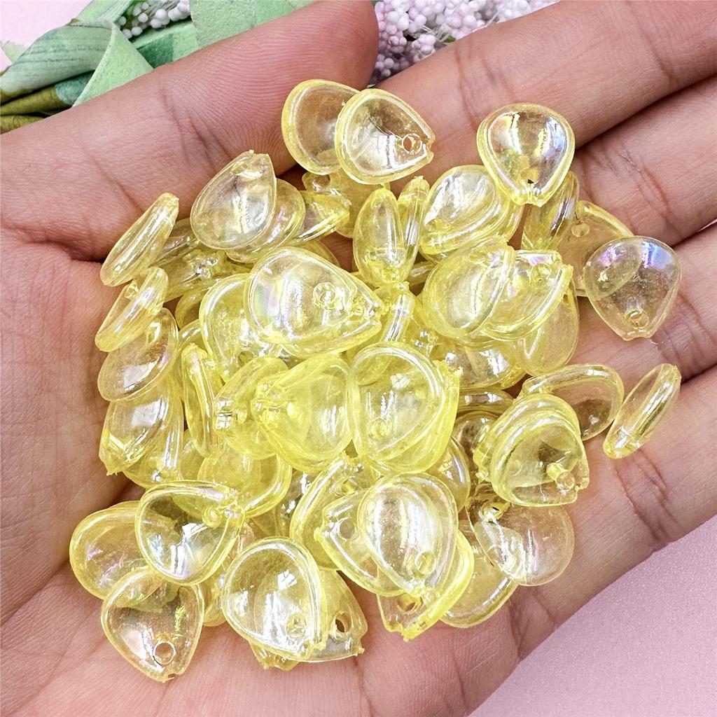 High Quality Creative Accessories 100pcs Acrylic DIY Bouquet Petal Loose Beads Fashion Necklace Bracelet Beading Material 10.8*12.4mm
