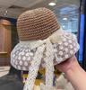 Летняя шляпа женская кружевная с лентой и бантом, с полями, солнцезащитная шляпа-ведро, женская складная шляпа от солнца, пляжные аксессуары, солнцезащитный козырек для путешествий, новая шляпа от солнца