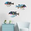 3Pcs/Set Puffer Wall Decoration Cute Decorative Wooden Globefish Rustic Cartoon Puffer Fish Wall Art Ornament for Living Room Bedroom Dining Room