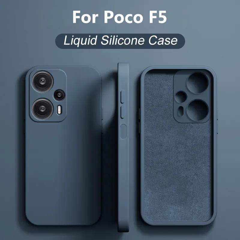Poco F5 F 5 PocoF5 Pro чехол оригинальный жидкий силиконовый мягкий чехол для Xiaomi Poco F5 F 5 PocoF5 Pro F5Pro 5G противоударные чехлы для телефонов