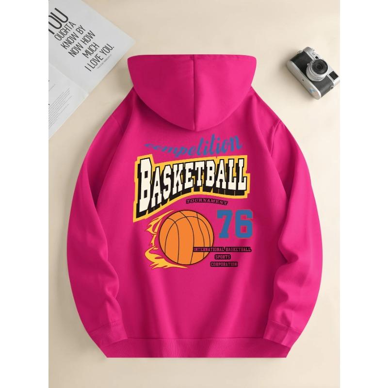 Мужская модная толстовка с капюшоном, повседневная, с завязками, с капюшоном, баскетбольный принт, карман-кенгуру спереди, мужская куртка, толстовки и свитшоты для мужчин