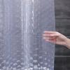 Semi-Transparent Bathroom Curtain Water Cube Pattern Waterproof Shower Curtain  Shower Area