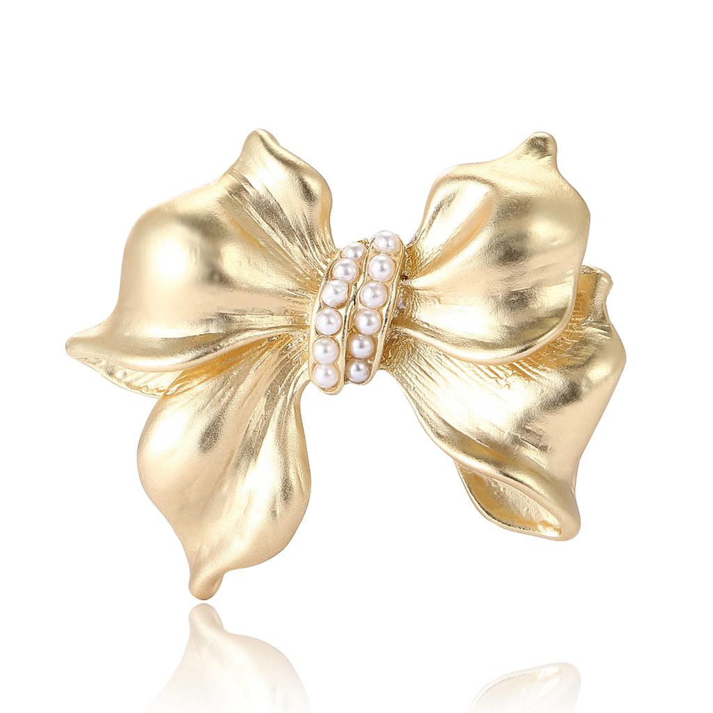 Корейская мода Милый сплав жемчужный бант брошь элегантный темперамент женская одежда корсаж ювелирные изделия булавка