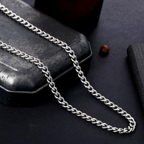 Ожерелье в стиле хип-хоп, мужские и женские простые цепи из титановой стали, аксессуары с тяжелой цепью