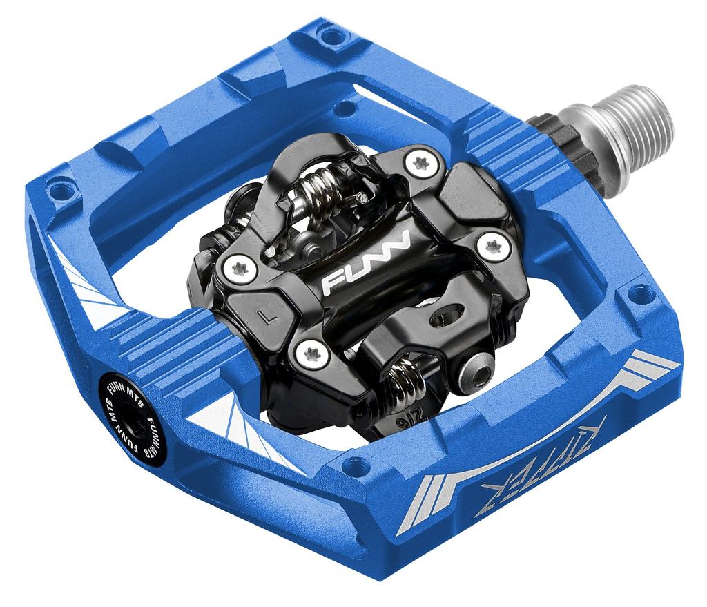 Funn Ripper Bicycle Pedals SPD Compatible Mountain Bike Pedals AES System Suitable for Mountain BMX Gravel and More - Dual-Sided - Spring-Loaded -