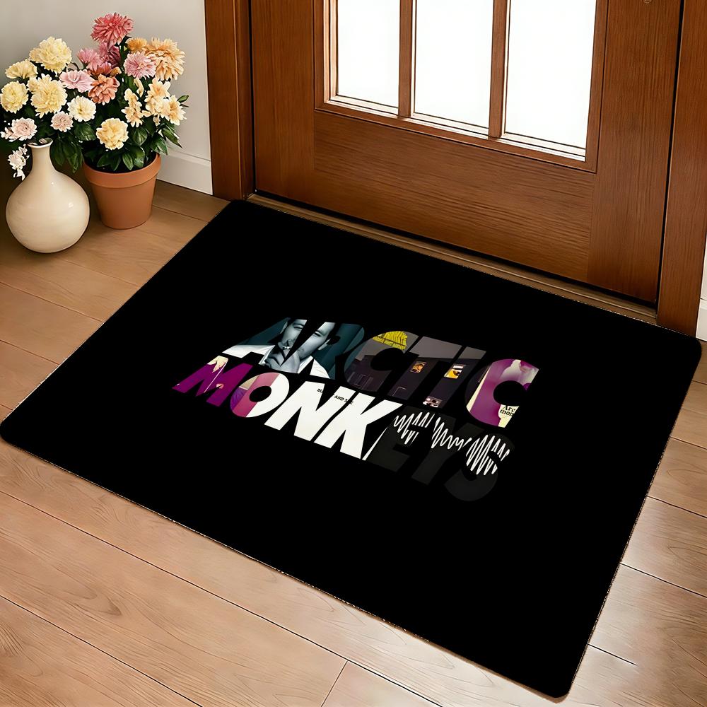 Rock Band A-Arctic M-Monkeys Floor Mat Cozy Flannel Soft Thick Non-Slip Mat For Living Room Bedroom Kitchen Decor Rugs