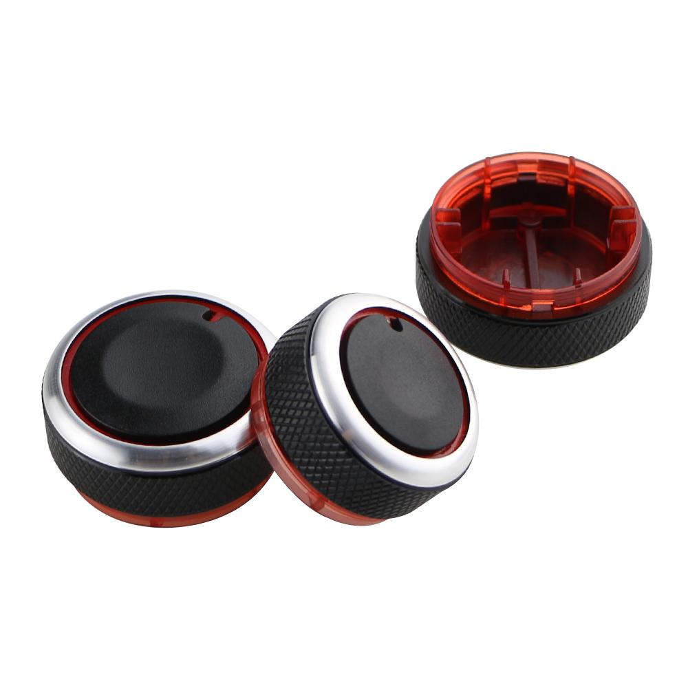 Автоаксессуары Ручка кондиционера Переключатель управления теплом кондиционера Ручка для Volkswagen VW Polo 2014 2015 Алюминиевый сплав 3 шт.