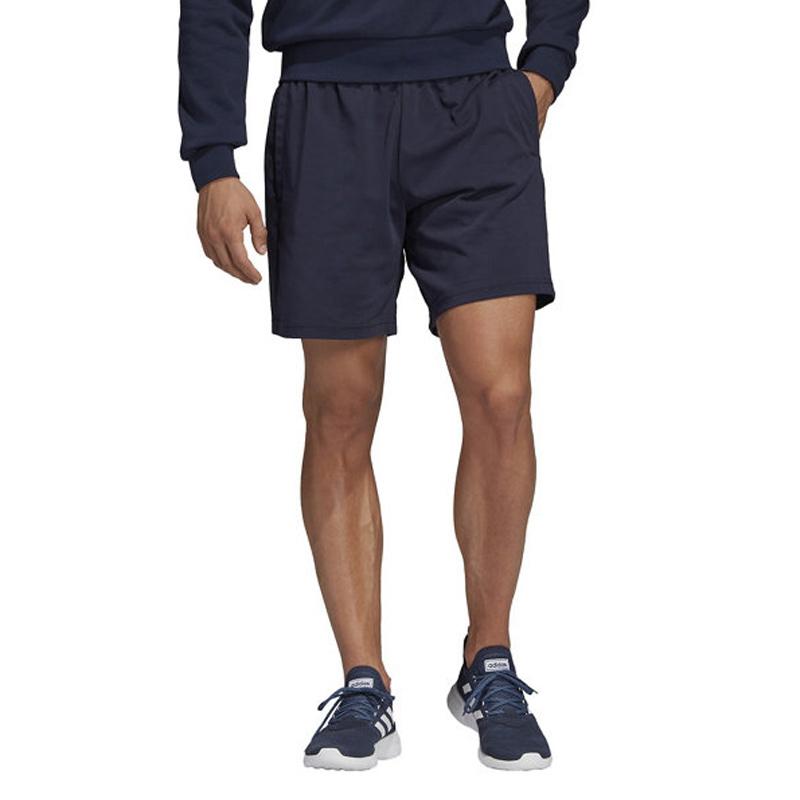 Adidas Essentials Linear Short Ft Logo Training Sports Shorts Men Bottoms Blue DU0417