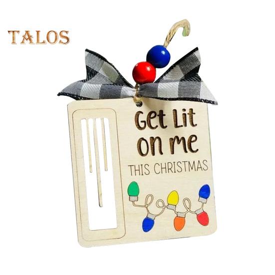 Handmade Wooden Money Holder Christmas Tree Reindeer Money Clip Wallet Ornament with Blessing Placing Money Dispenser for Christmas Tree Home