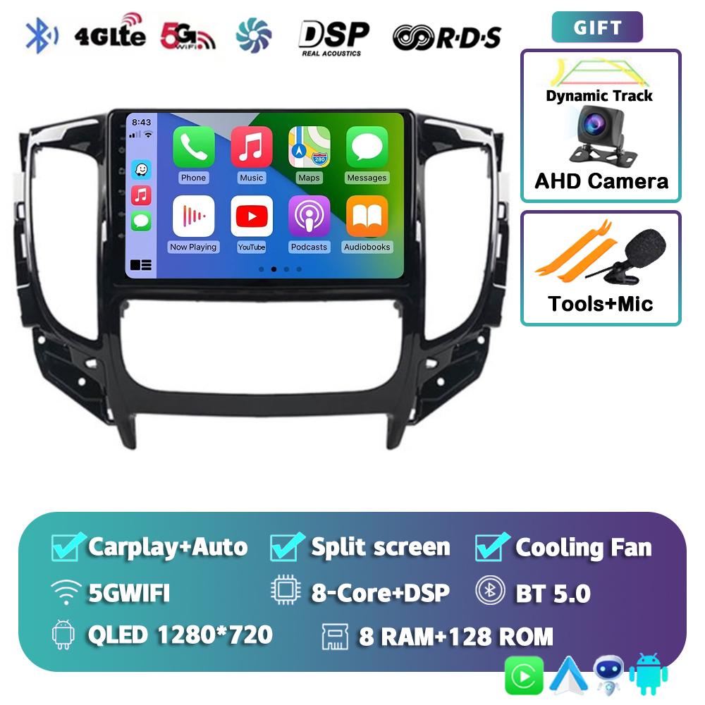 Android 14 Carplay автомобильное радио для Mitsubishi Pajero Sport 3 L200 5 Triton 3 2015 2016 2017 2018 2019 мультимедийный видеоплеер GPS