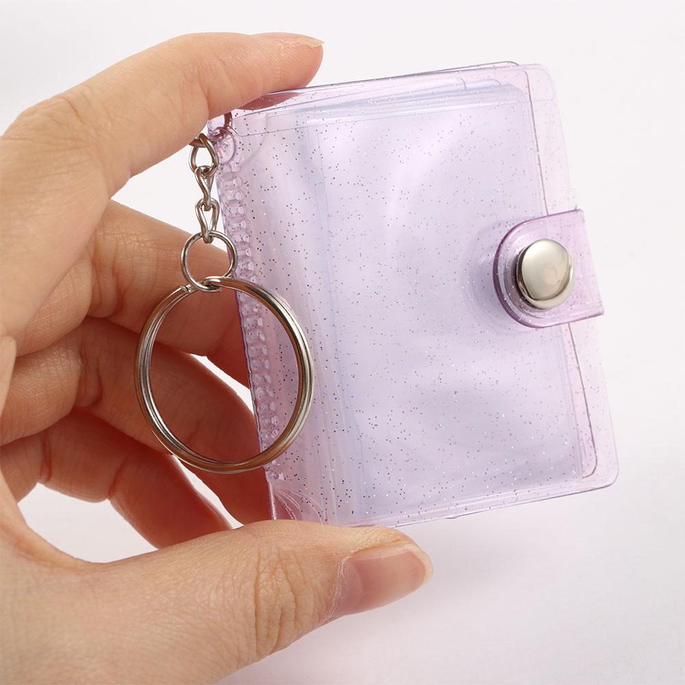 Inch 16 Pockets Card Stock Mini Photo Album Binders Albums Photos Holder Keychain Photo Card Holder