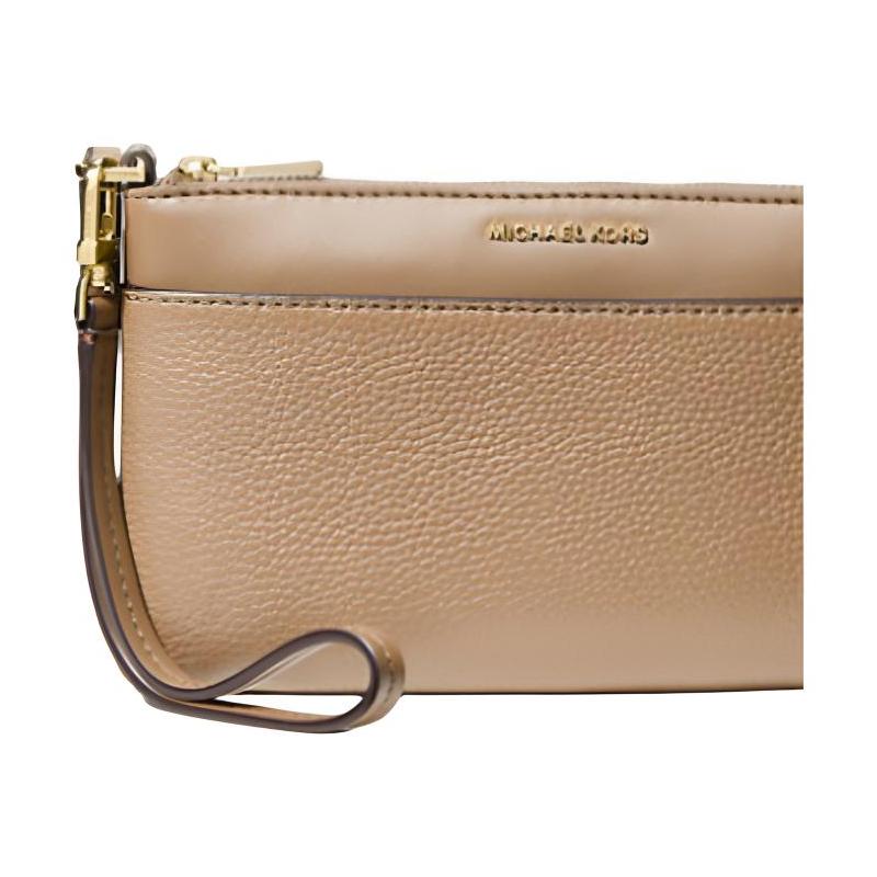 Michael Kors Jet Set Клатч из фактурной кожи с золотой фурнитурой, средний, женский, хаки