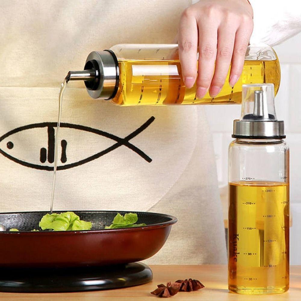 With Dust Cover Olive Storage Bottle Condiment Bottle Seasoning Pot Sauce Container Oil Bottle