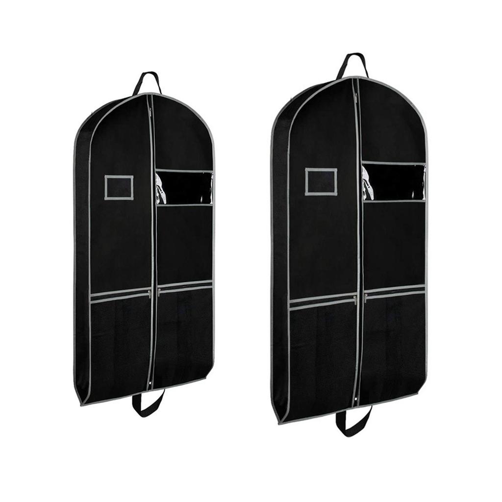 Garment Bags for Travel Heavy-Duty Garment Bag with Pockets Portable Garment Bags for Hanging Clothes Foldable