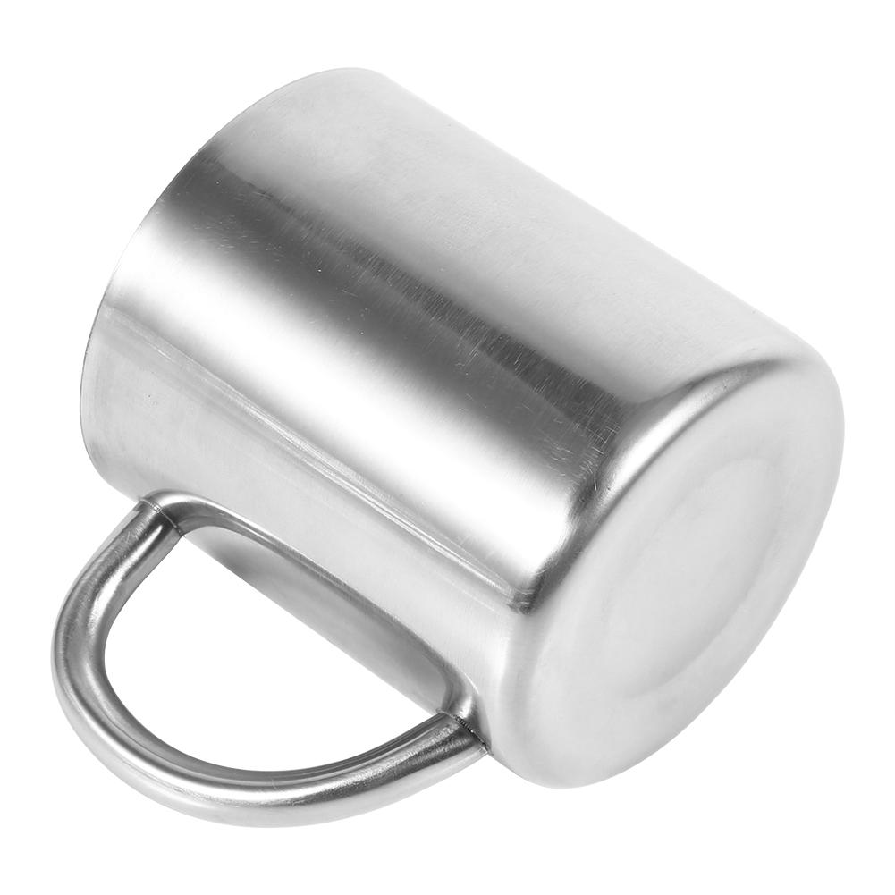 Portable Student Stainless Steel Double Wall Mug Travel Camping Coffee Tea Milk Cup Durable
