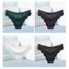 8 Pcs Seamless Underwear for Women No Show Ice Silk Hipster Panties Wave Edge Invisible Triangle Briefs