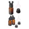 Yousheng 1 Set Essential Oil Inhaler Cap Leak-Proof Empty Essential Oil Perfume Dispenser Bottle Container Double Hole Sniffing Bottle Cap Funnel